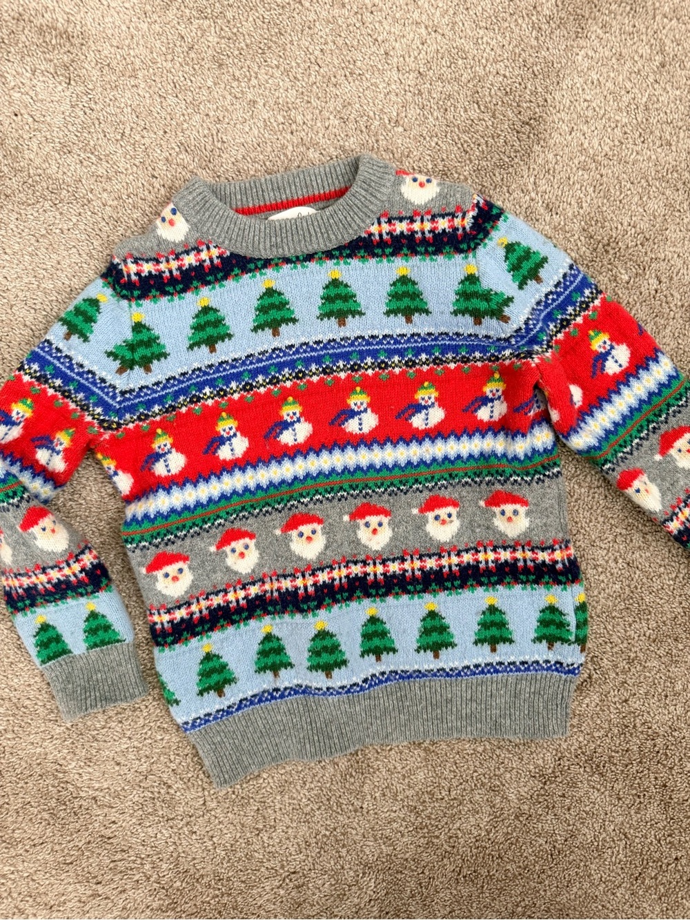 Mini Boden fair isle holiday sweater